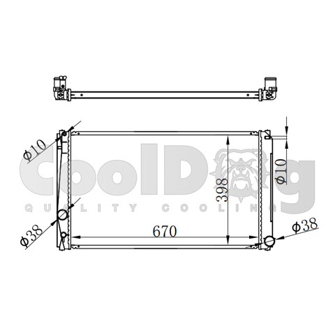 Радиатор охлаждения двигателя CLD0130 CoolDog