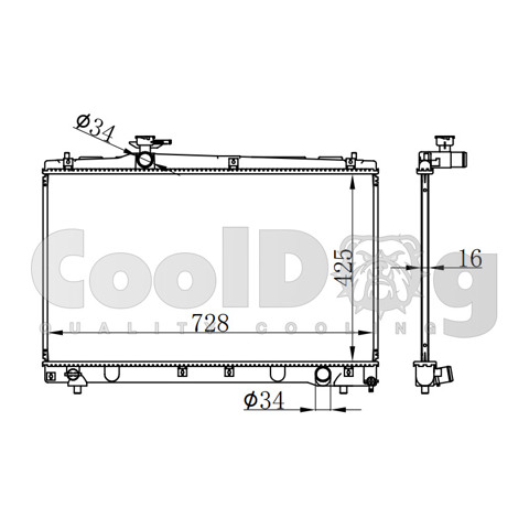 Радиатор водяной CLD0141 CoolDog