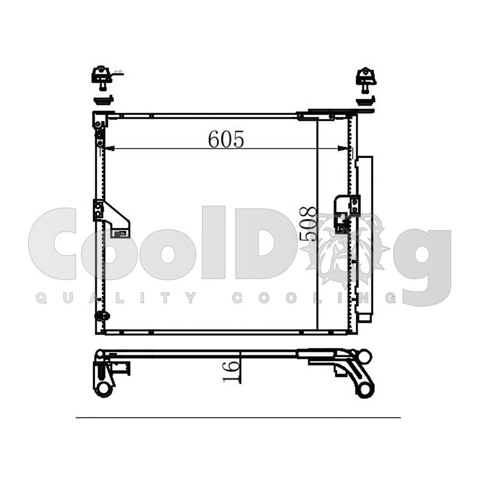 Трубопроводы и радиатор кондиционера CLD4013 CoolDog