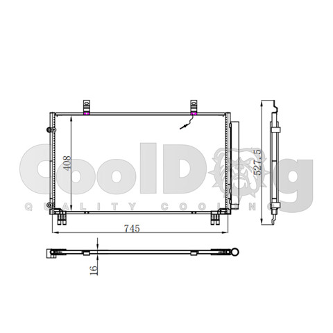Трубопроводы и радиатор кондиционера CLD4038 CoolDog
