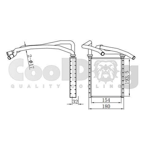 Радиатор отопителя CLD6004 CoolDog