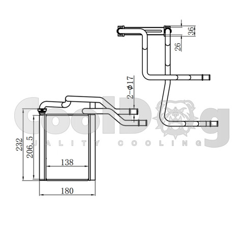 Радиатор печки CLD6007 CoolDog