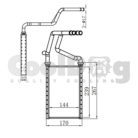 Радиатор отопителя салона CLD6009 CoolDog