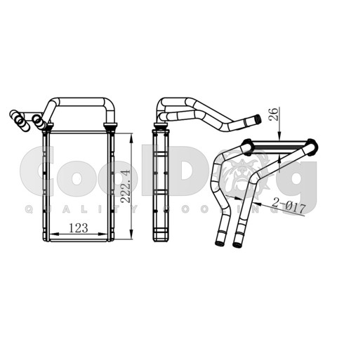 Радиатор отопителя CLD6019 CoolDog