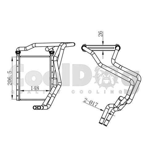 Радиатор отопителя салона CLD6021 CoolDog