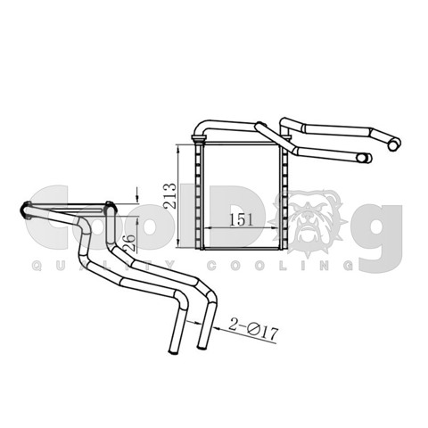 Радиатор отопителя CLD6024 CoolDog