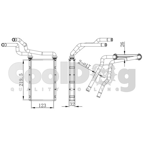 Радиатор отопителя салона CLD6025 CoolDog