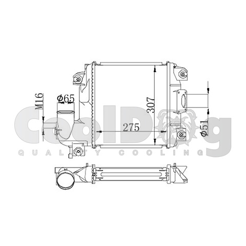 Охладитель наддувочного воздуха CLD8004 CoolDog