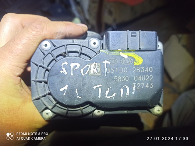 HYUNDAI 351002B340 Дроссельная заслонка в сборе в наличии Каменское