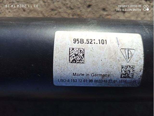 95B521101 PORSCHE Кардан задний купить в Харьков