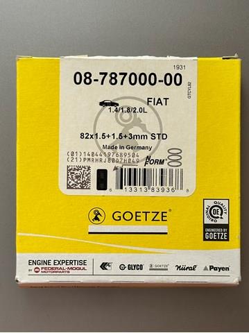 GOETZE 0878700000 Кольца поршневые на 1 цилиндр, STD. в наличии Харьков