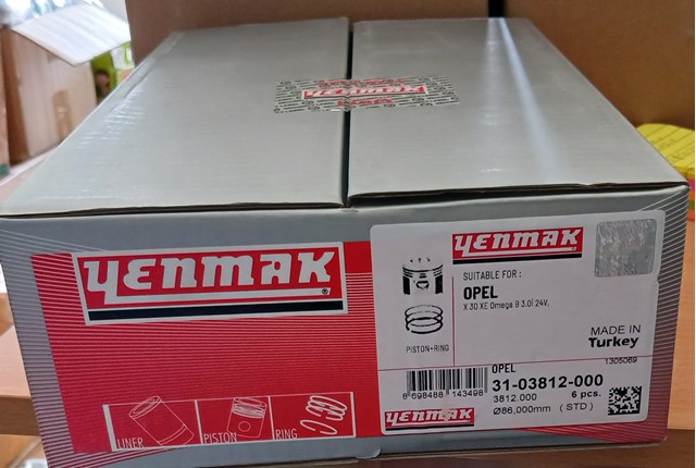 Поршня на 1 цилиндр, STD 3812000 YENMAK