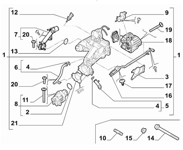 55249190 FIAT Клапан EGR рециркуляции газов купить в Ирпень