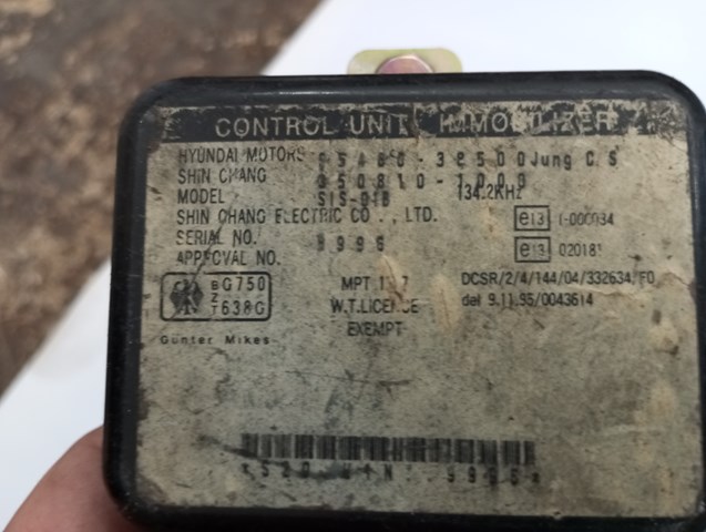 9540038500 HYUNDAI Модуль управления (ЭБУ) иммобилайзером купить в Тернополь