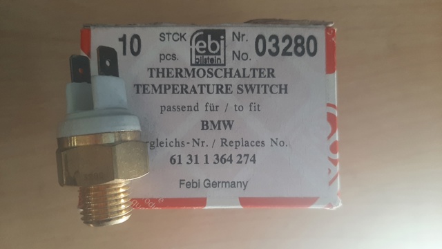 FEBI 03280 Датчик температуры охлаждающей жидкости (включения вентилятора радиатора) в наличии Днепр