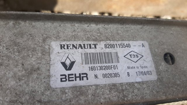 Радиатор интеркуллера 8200115540 RENAULT