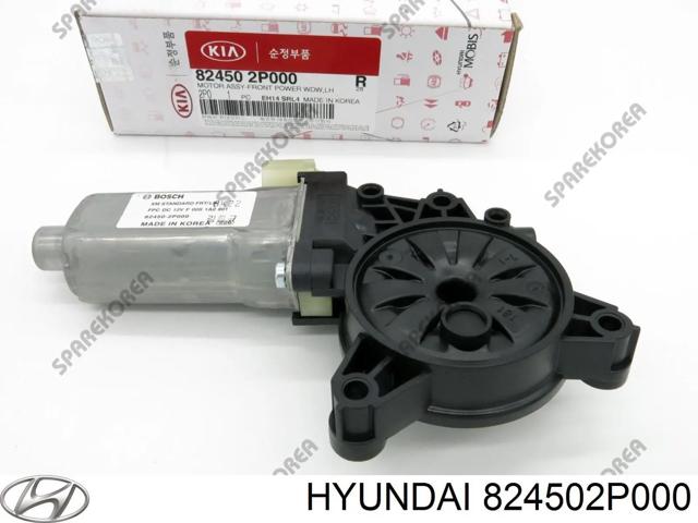 Мотор стеклоподъемника двери передней, левой 824502P000 HYUNDAI