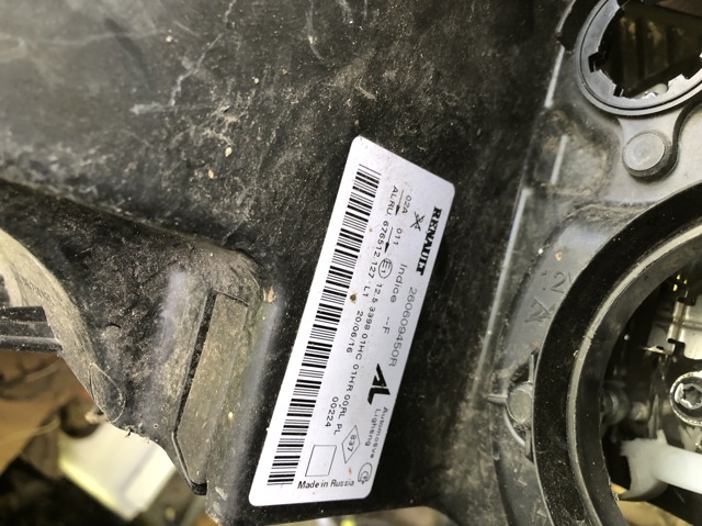 260609450R RENAULT Фара левая купить в Житомир