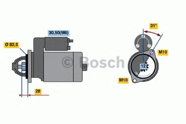 Стартер 0001115047 BOSCH