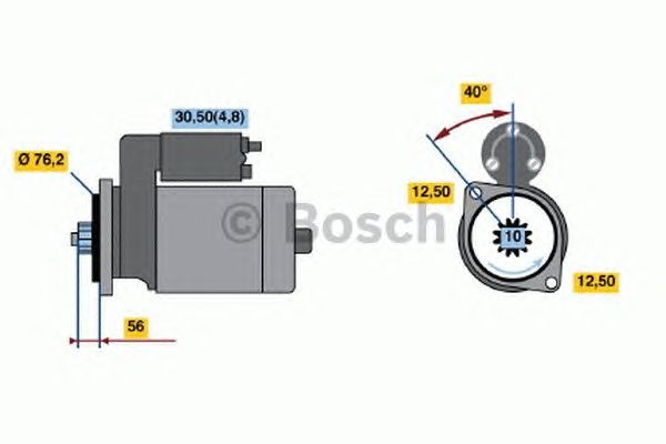 Стартер автомобиля 0001120406 BOSCH
