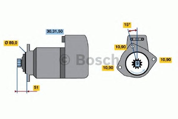 Стартер автомобиля 0001418016 BOSCH