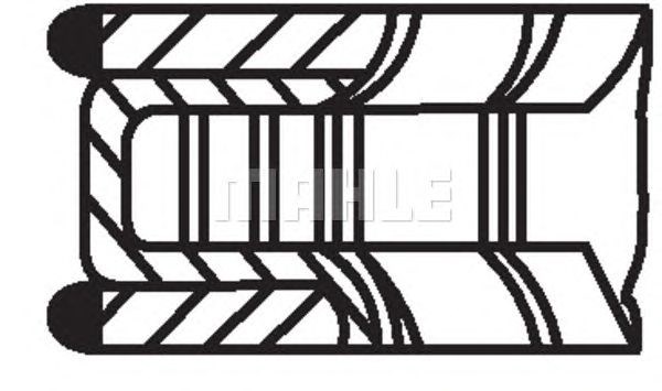 Кільця поршневі на 1 циліндр, STD. 00399N0 Mahle Original