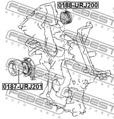 0188URJ200 FEBEST Паразитный ролик купить в Черновцы