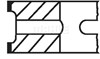 Кольца поршневые на 1 цилиндр, 2-й ремонт (+0,50) Renault 9