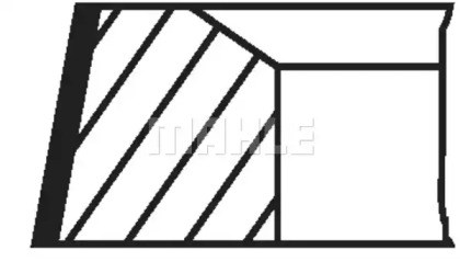 Поршень в комплекті на 1 циліндр, STD 0222700 Mahle Original