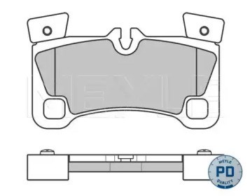 Колодки тормозные дисковые комплект 0252429616PD MEYLE
