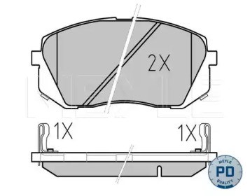 Колодки тормозные 0252450116PD MEYLE