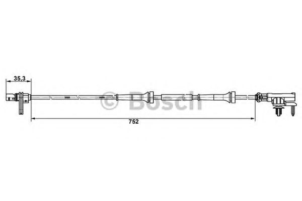 Датчик АБС (ABS) задний 0265007638 BOSCH