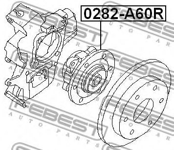 Задняя шпиндель 0282A60R FEBEST