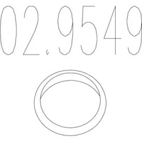 Прокладка приемной трубы 029549 MTS