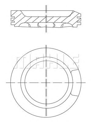 MAHLE 0330401 Поршень в комплекте на 1 цилиндр, 1-й ремонт (+0,25) в наличии Кривой Рог
