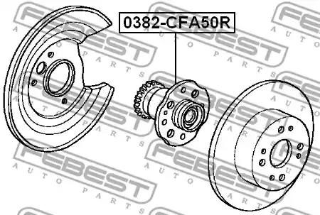 Задняя шпиндель 0382CFA50R FEBEST