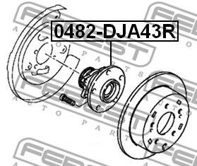 Задняя шпиндель 0482DJA43R FEBEST