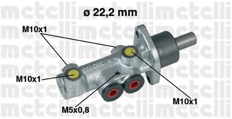 Цилиндр тормозной, главный 050353 METELLI