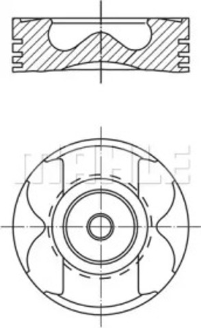 Поршень в комплекті на 1 циліндр, STD 081PI00105000 Mahle Original