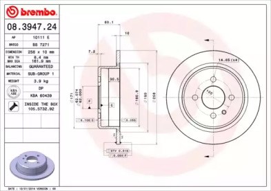 Тормозные диски 08394724 BREMBO