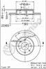 Передний тормозной диск 08508511 BREMBO