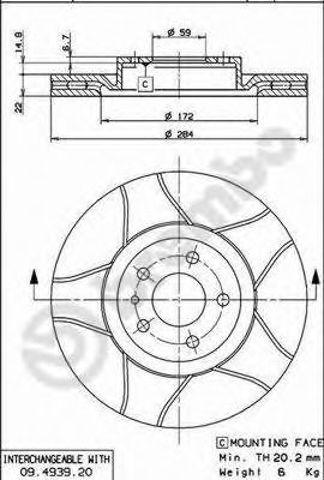 09493976 BREMBO Передние тормозные диски купить в Запорожье