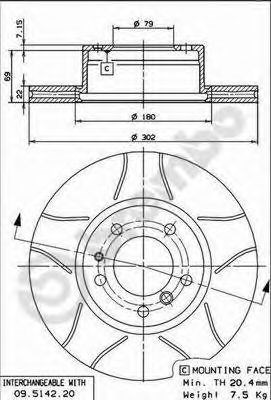 Ротор тормозной 09514276 BREMBO