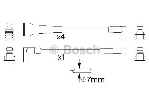 Провода зажигания 0986356743 BOSCH