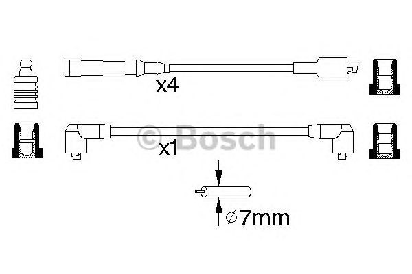 Провода высоковольтные, комплект 0986356773 BOSCH