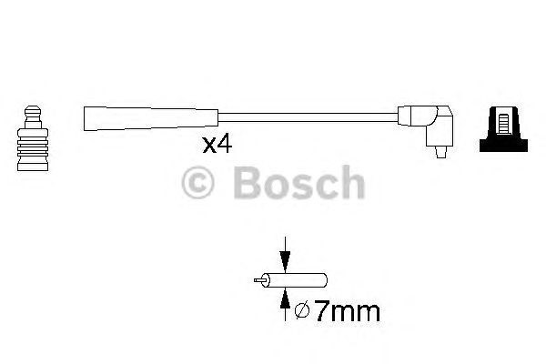 Провода высоковольтные в комплекте 0986356818 BOSCH