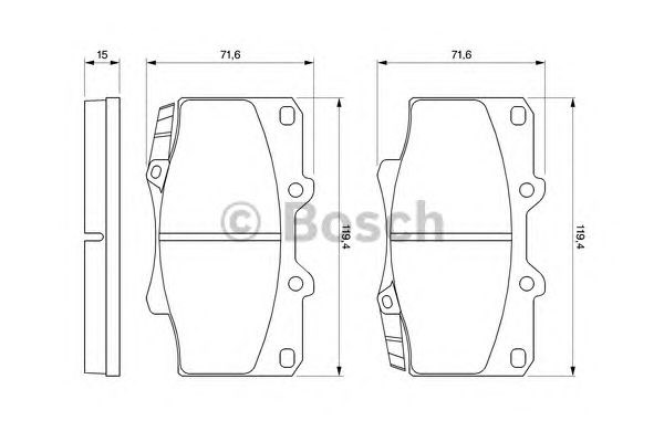 Колодки тормозные 0986424134 BOSCH