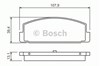 Задние колодки 0986424295 BOSCH