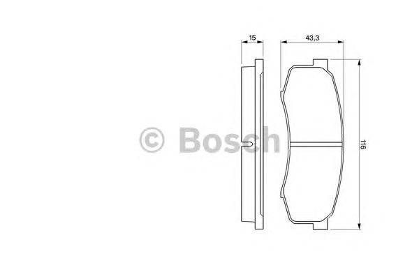Колодки на тормоз задний дисковый 0986424313 BOSCH