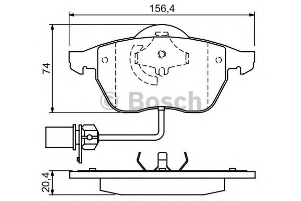 BOSCH 0986424482 Колодки тормозные передние дисковые в наличии Хмельницкий